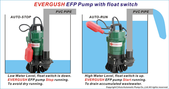 Submersible pump with float switch