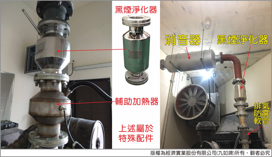 九如牌發電機-進氣與排氣系統-特殊配件