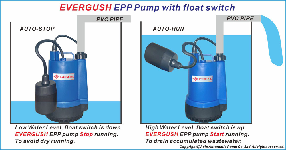 EVERGUSH EPP PUMP WITH FLOAT SWITCH